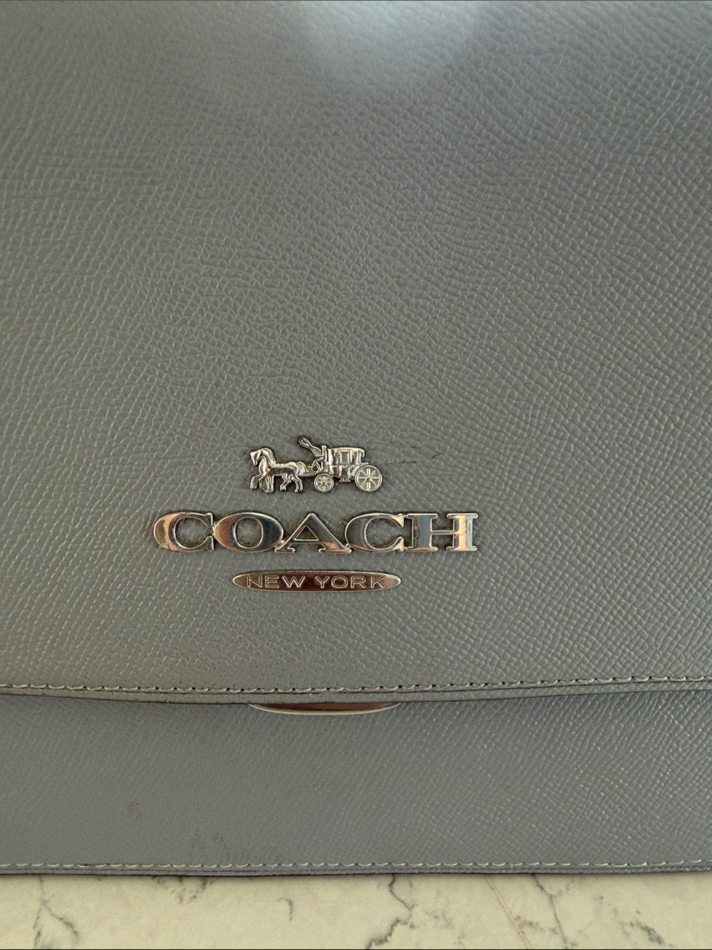 Vintage Coach New York Crossbody Gray - Picture 3 of 7